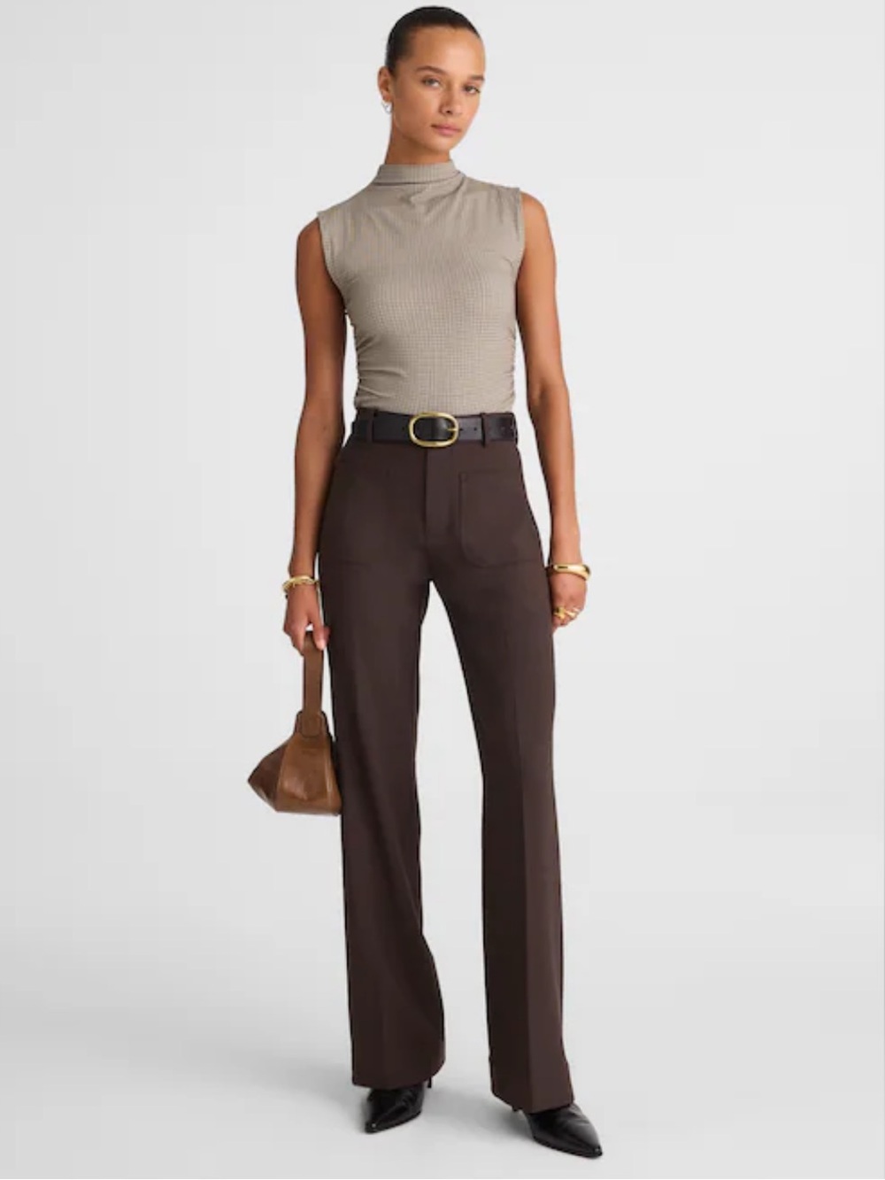 BNWT !! Madewell High rise bootcut trouser :: molasses